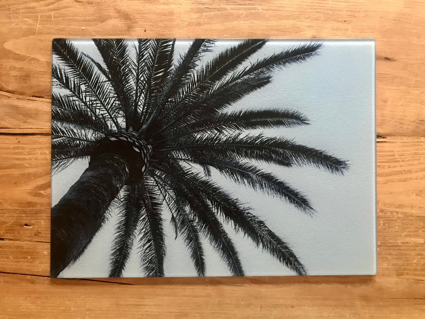 Palm Tree Glass Chopping Board