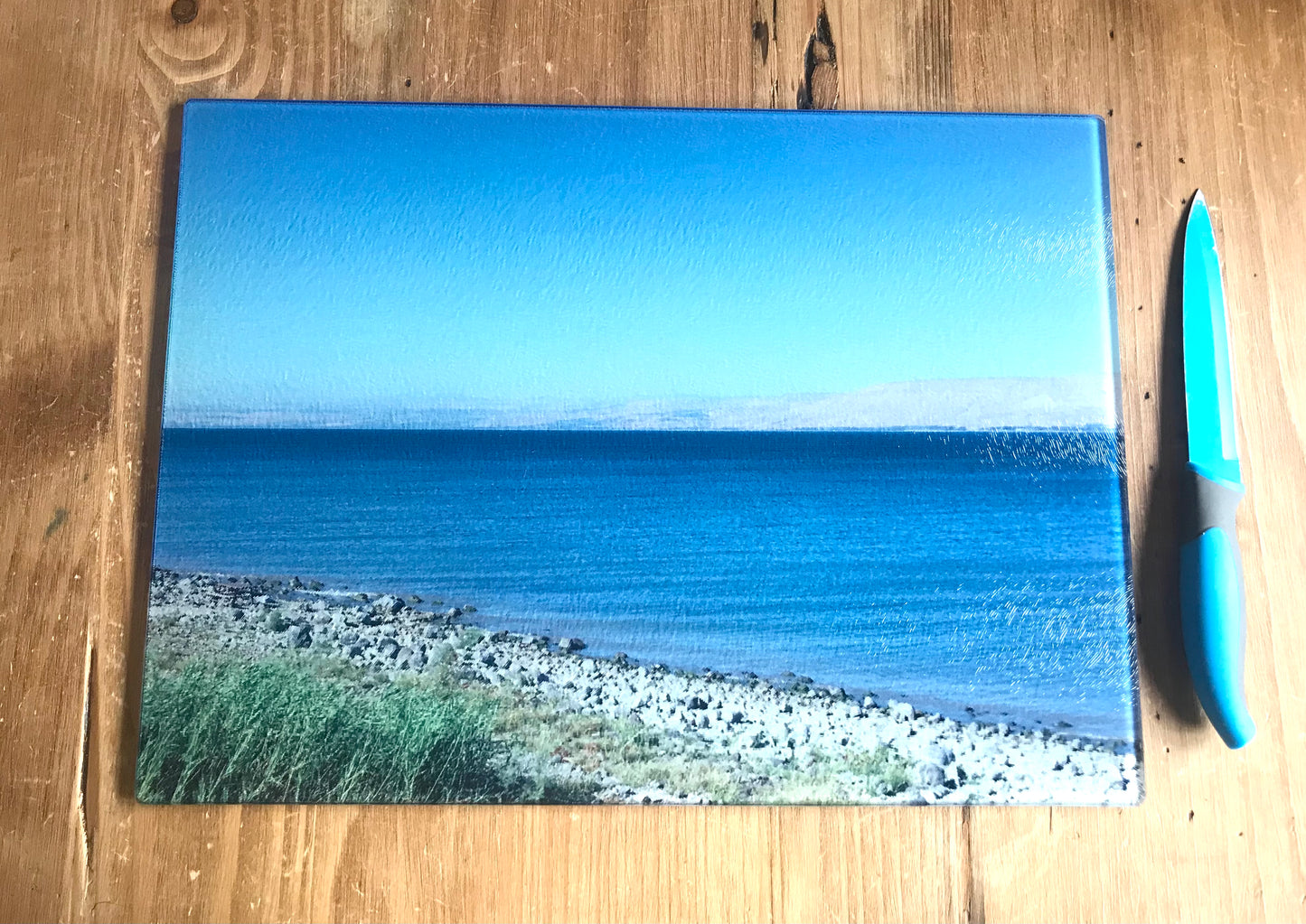 Sea of Galilee Glass Chopping Board