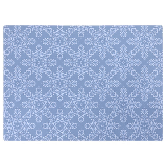 Blue Pattern Glass Chopping Board