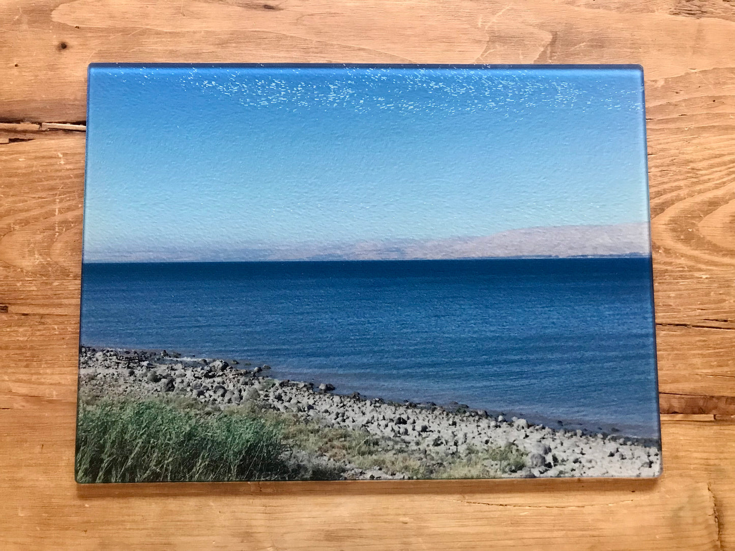 Sea of Galilee Glass Chopping Board